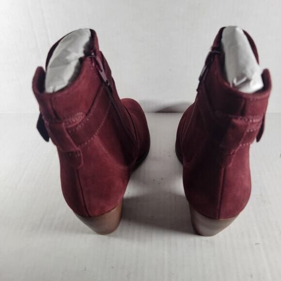 NWT Diba Sleek Burgundy Witchy Whimsygoth Suede Bootie Ankle Boot Size 6.5 - Picture 3 of 7
